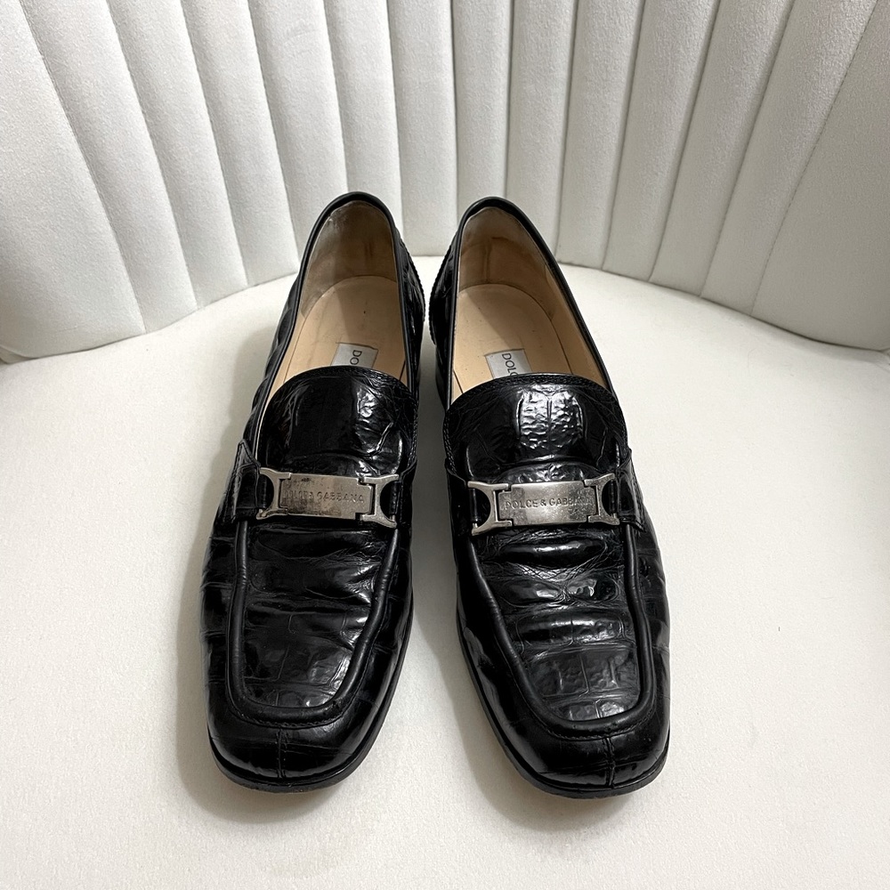 Dolce & Gabbana Leather Embossed Loafers